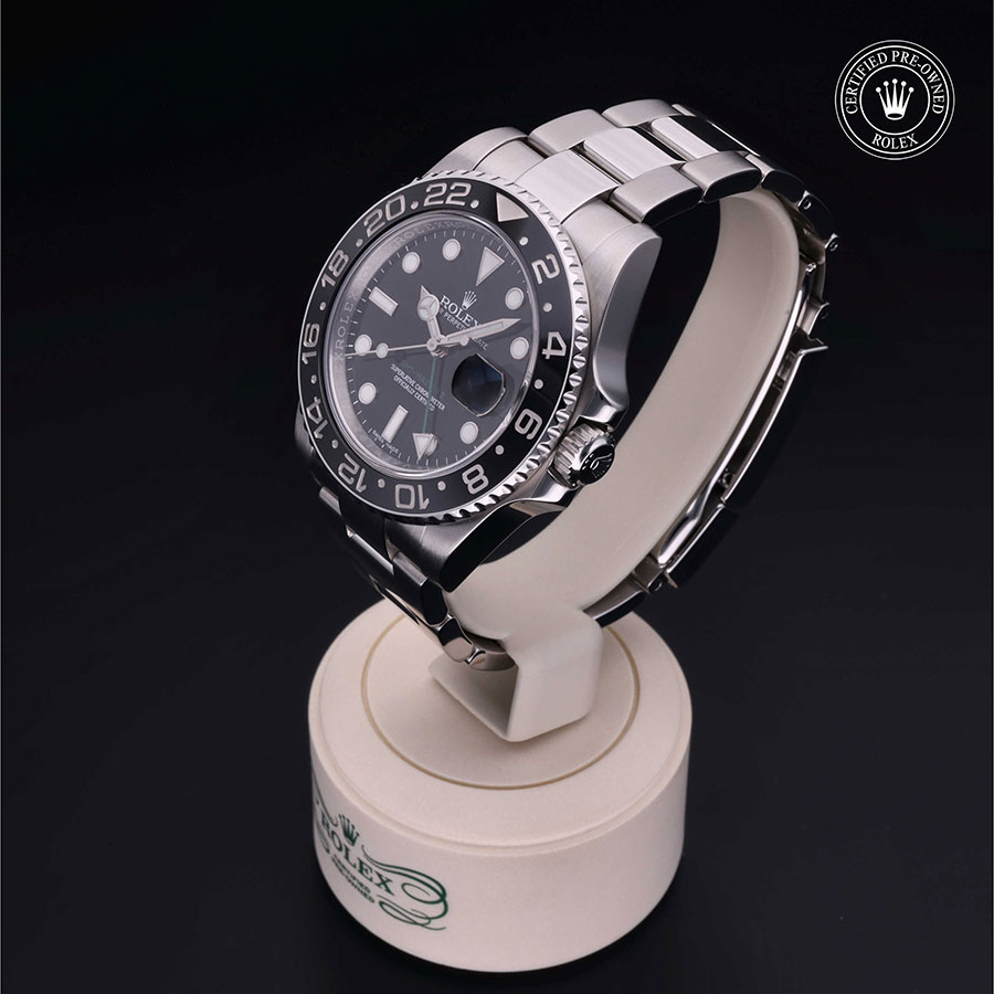 Rolex Certified Pre Owned Oyster Perpetual GMT Master II 40 mm in Oystersteel M116710LN 0001 Bedetti