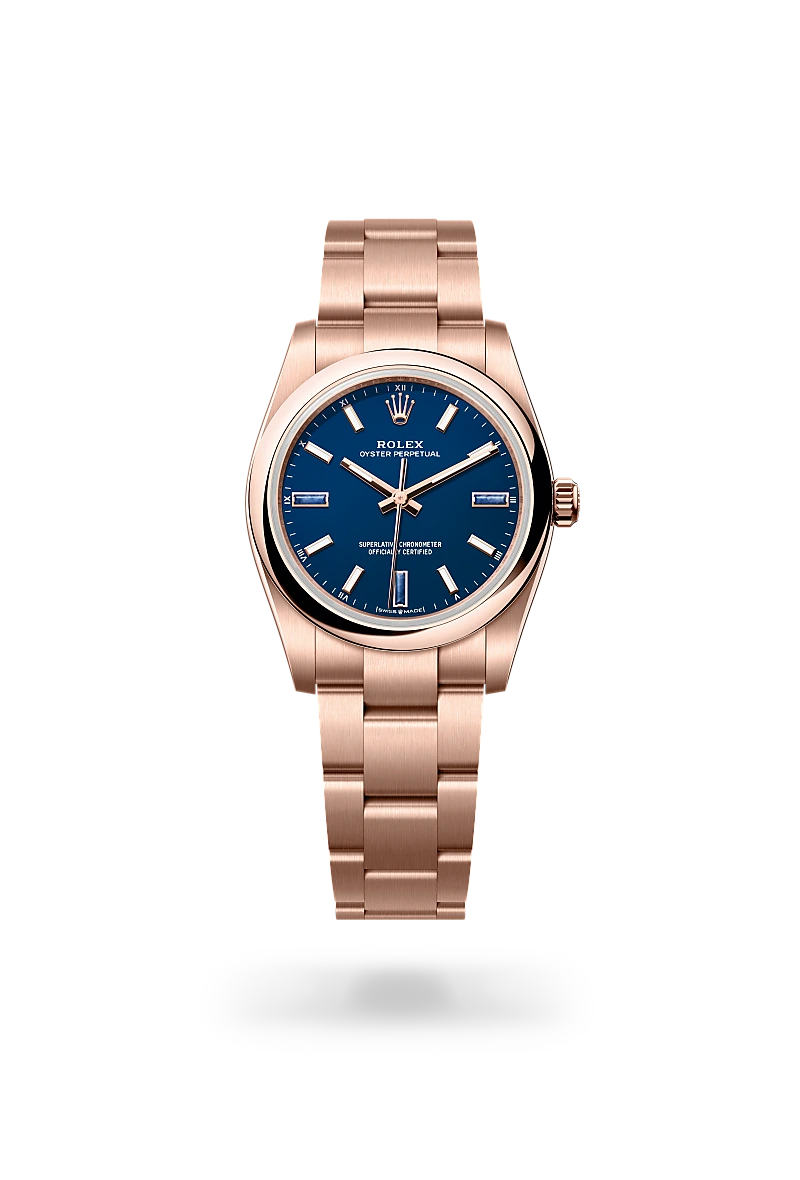Rolex Oyster Perpetual Oyster, 34 mm, oro Everose