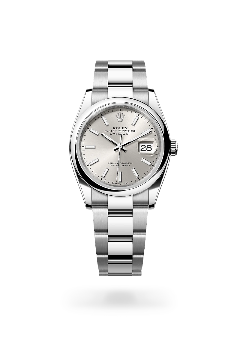 Rolex Datejust Oyster, 36 mm, acciaio Oystersteel