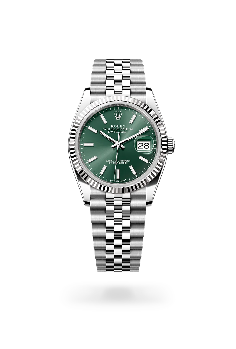Rolex Datejust Oyster, 36 mm, acciaio Oystersteel e oro bianco
