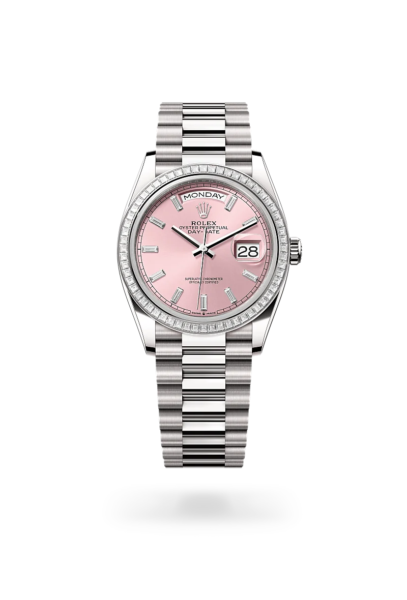 Rolex Day-Date Oyster, 36 mm, white gold and diamonds