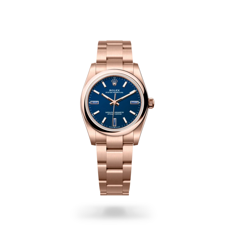 Rolex Oyster Perpetual Oyster, 34 mm, oro Everose