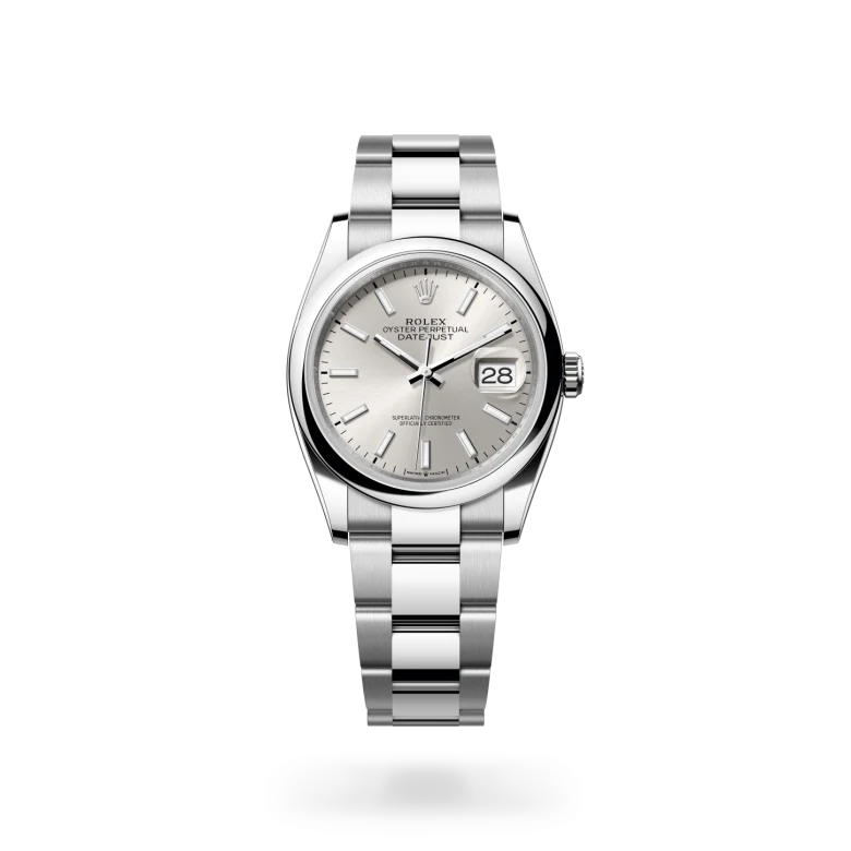 Rolex Datejust Oyster, 36 mm, acciaio Oystersteel