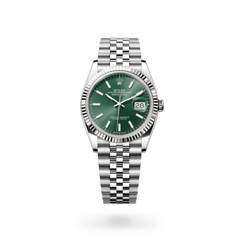 Rolex Datejust Oyster, 36 mm, acciaio Oystersteel e oro bianco