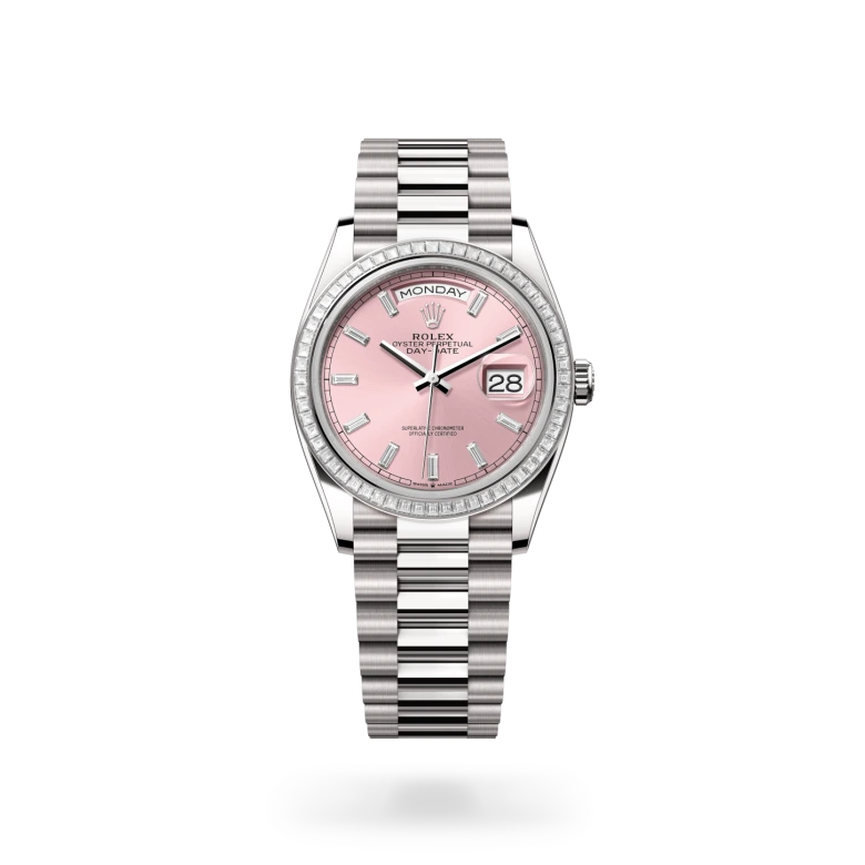 Rolex Day-Date Oyster, 36 mm, white gold and diamonds